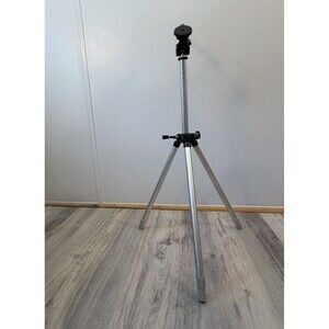 Vintage JC Penney Camera Tripod Model 624-4421 3-Section Aluminum Retro Crank